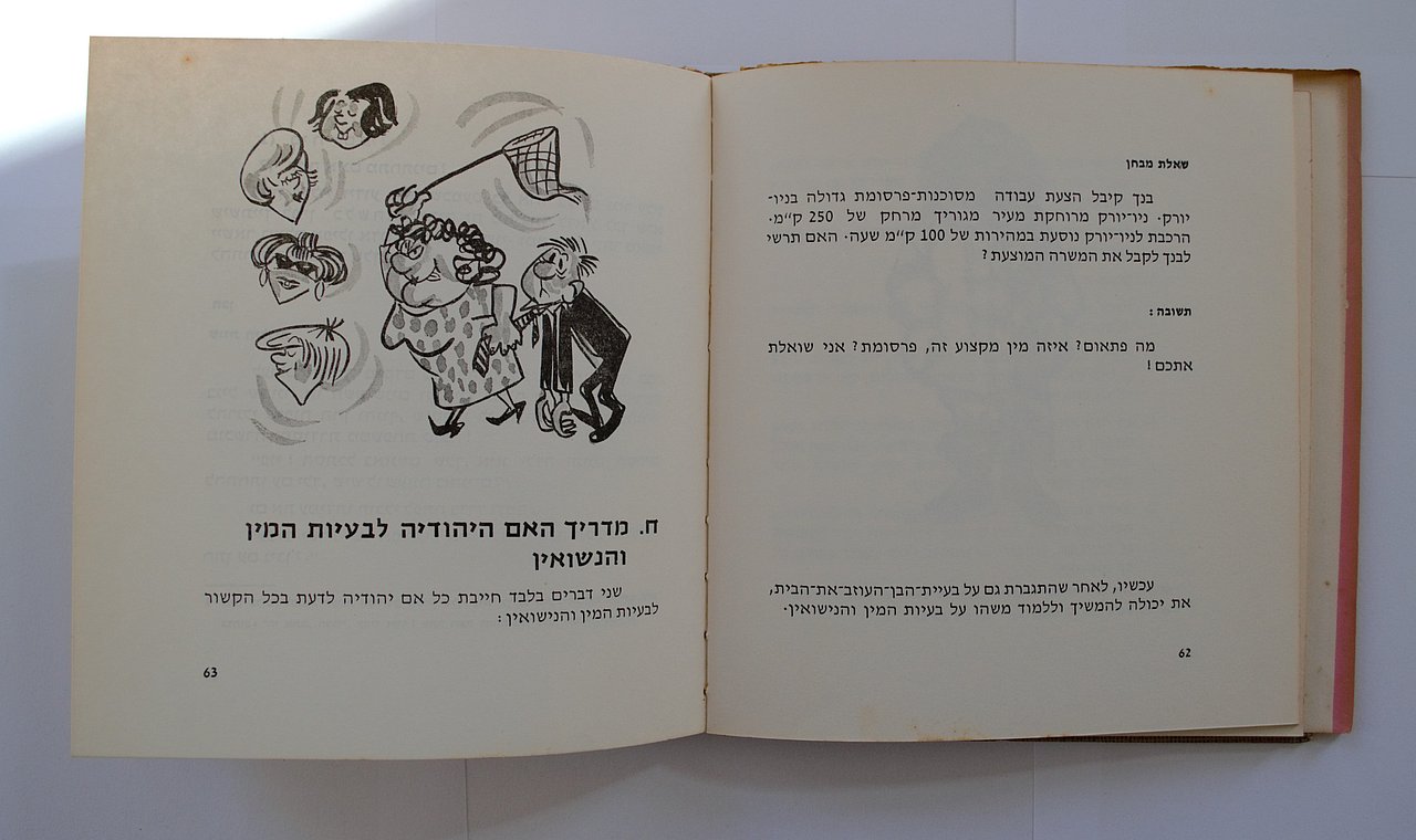 [Translate to English:] Aufgeschlagene Seite des Buches zeigt Illustrationen und relativ wenig Text. Erkennbar ist, dass das buch vor allem einen humorvollen Geist hat.