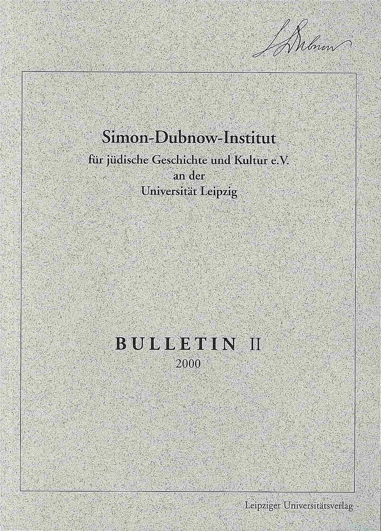 Bulletin, Band 2, 2000